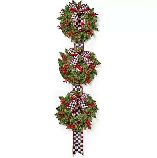 New MacKenzie-Childs Cozy Christmas Triple Door Wreath