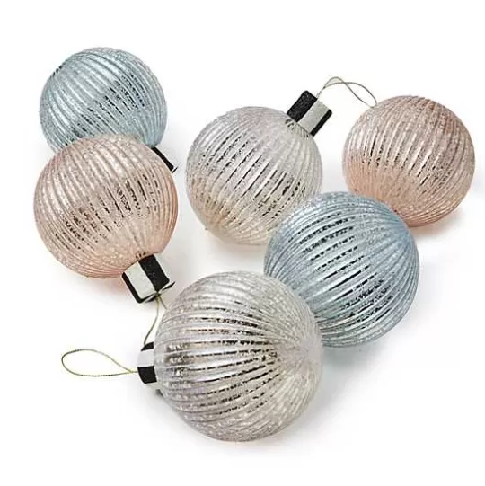 Cheap MacKenzie-Childs Crystal Palace Basic Glass Ball Ornaments, Set of 6