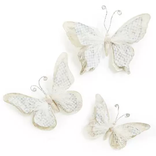 Hot MacKenzie-Childs Crystal Palace Butterfly Clips, Set of 3