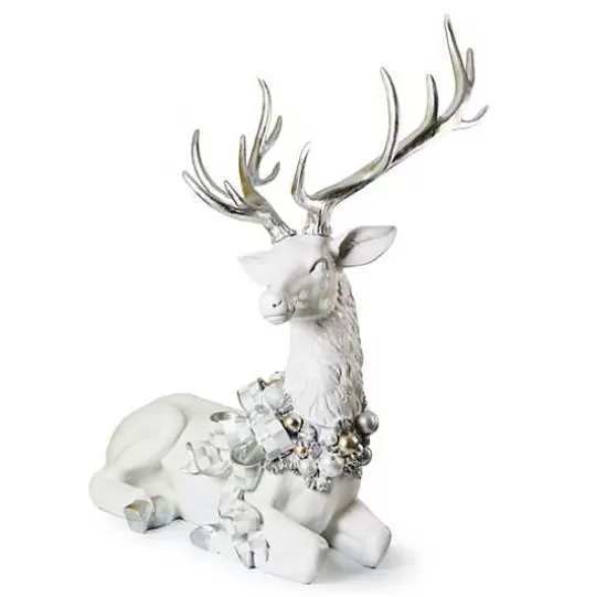 Cheap MacKenzie-Childs Crystal Palace Resting Trophy White Deer