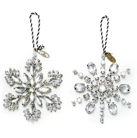 New MacKenzie-Childs Crystal Palace Snowflake Ornaments, Set of 2