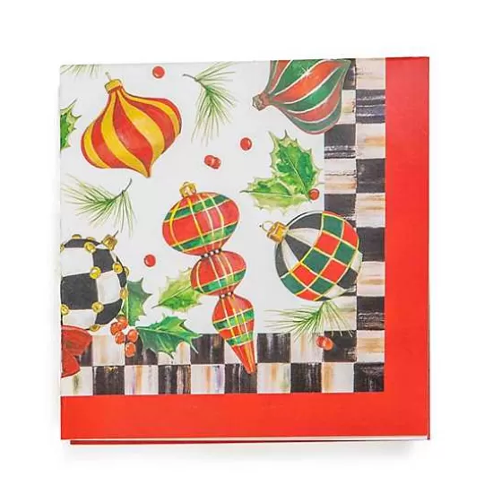 Best MacKenzie-Childs Deck The Halls Cocktail Paper Napkins