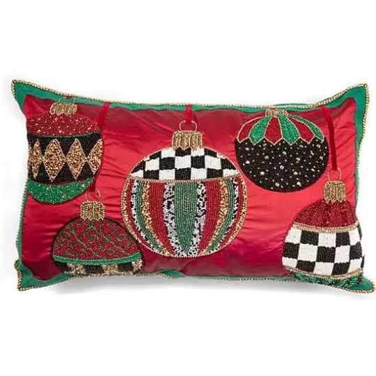 Online MacKenzie-Childs Deck the Halls Red Lumbar Pillow