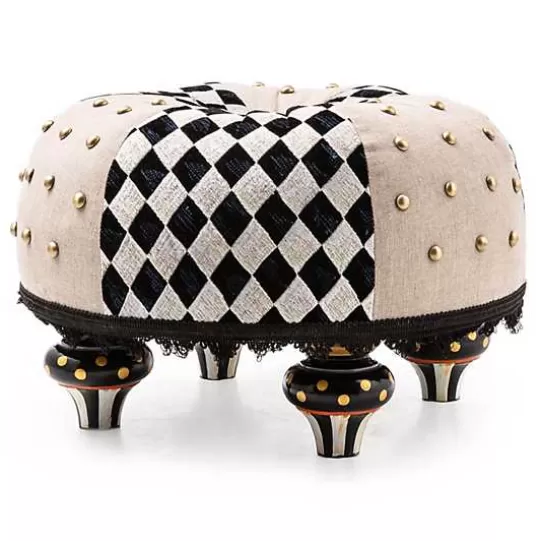 Flash Sale MacKenzie-Childs Diamond and Dot Footstool