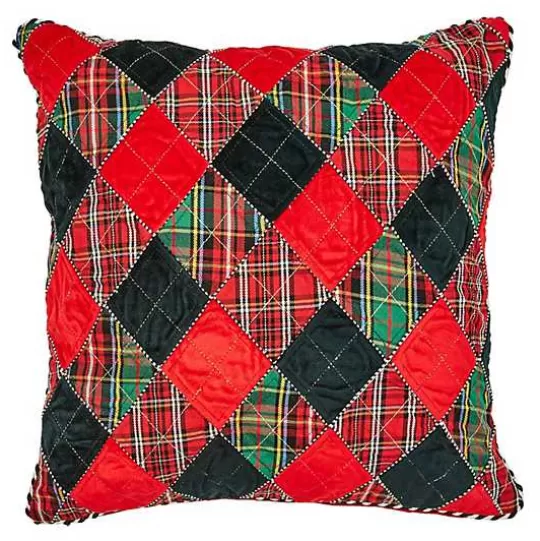 Hot MacKenzie-Childs Diamond Tartan Throw Pillow
