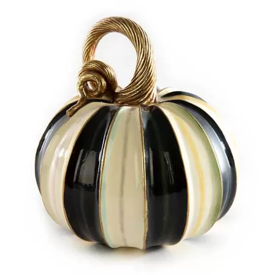 New MacKenzie-Childs Elegant Stripe Small Pumpkin