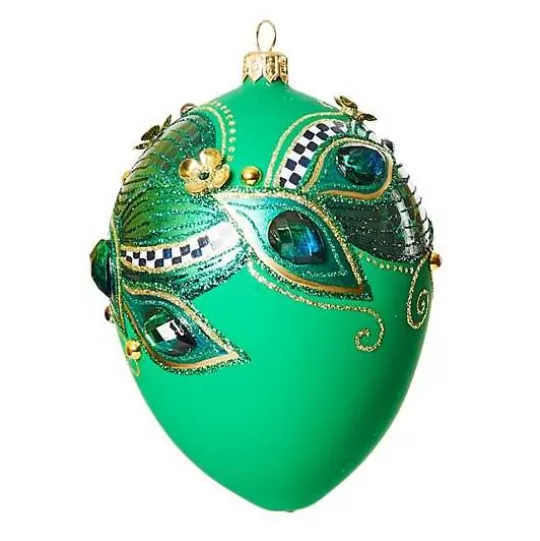 Shop MacKenzie-Childs Emerald Luxe Oval Ball Glass Ornament