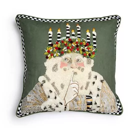 Sale MacKenzie-Childs Farmhouse Santa Lucia Throw Pillow