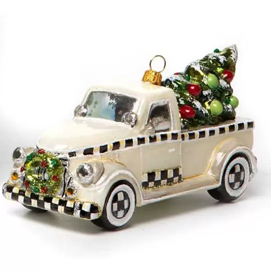 Fashion MacKenzie-Childs Farmhouse Special Delivery Truck Glass Ornament