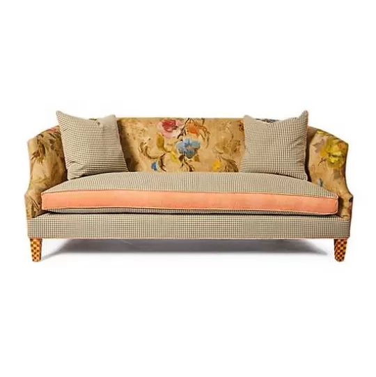 Best MacKenzie-Childs Field Study Floral  Gingham Sofa