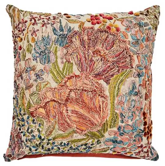 Sale MacKenzie-Childs Flower Field Throw Pillow