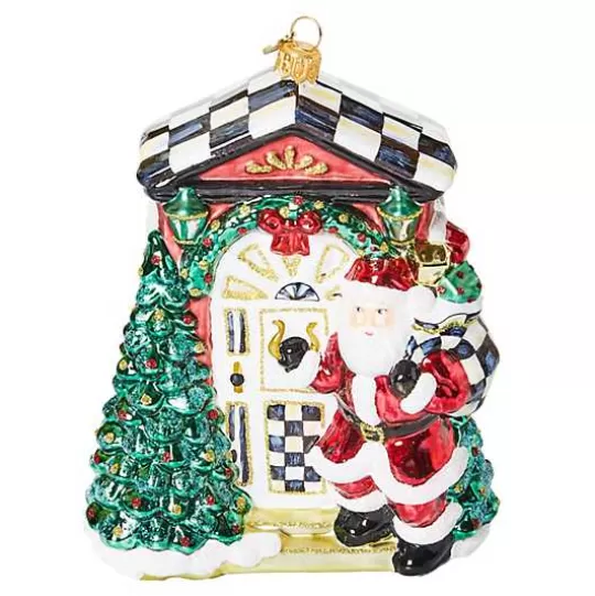 Best Sale MacKenzie-Childs Front Door Santa Glass Ornament