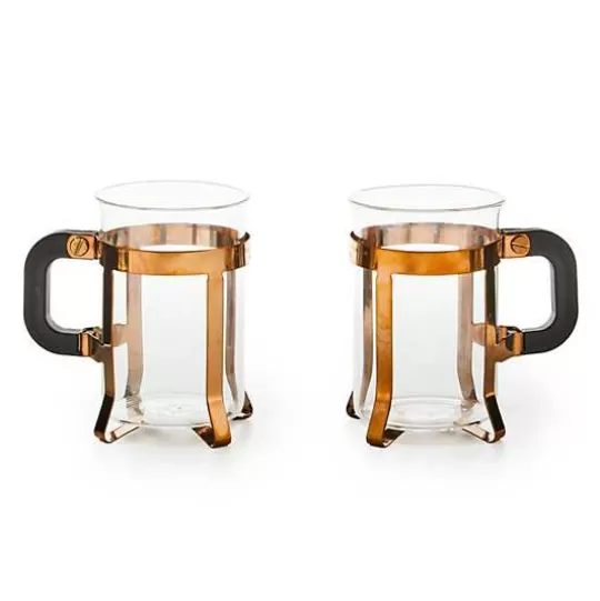 Discount MacKenzie-Childs Glass Coffee Cup, Set of 2