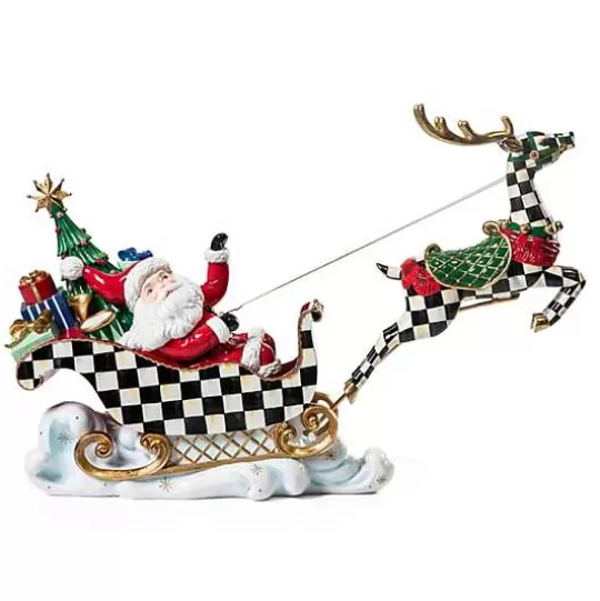 Cheap MacKenzie-Childs Granny Kitsch Illuminated Sleigh Ride Santa