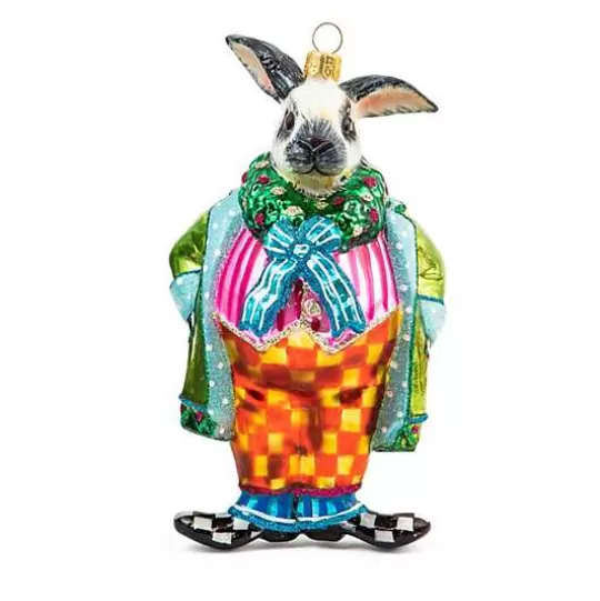 Best Sale MacKenzie-Childs Granny Kitsch Rabbit Glass Ornament