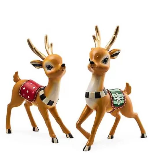 Cheap MacKenzie-Childs Granny Kitsch Tabletop Deer, Set of 2