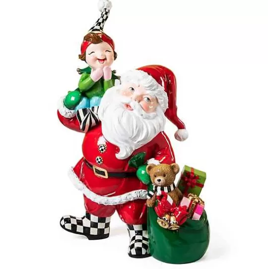 New MacKenzie-Childs Granny Kitsch Trophy Santa  Elf