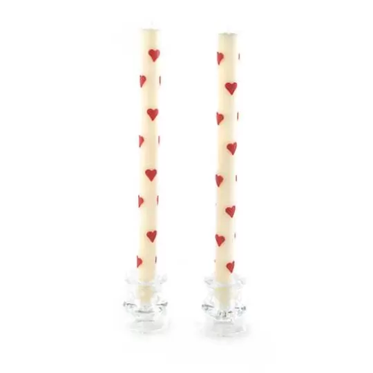 Clearance MacKenzie-Childs Heart Dinner Candles, Set of 2