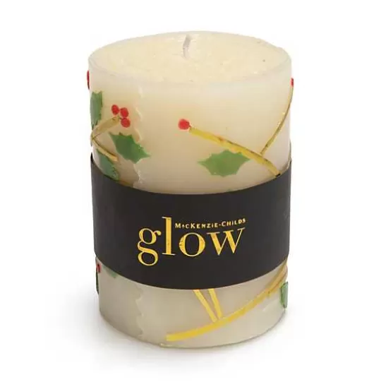 Best Sale MacKenzie-Childs Holly 4 Pillar Candle