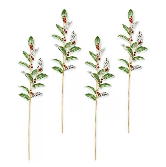 Fashion MacKenzie-Childs Holly Beaded Spray Stem, Set of 4