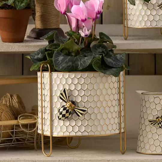 Shop MacKenzie-Childs Honeycomb Large Tin Planter