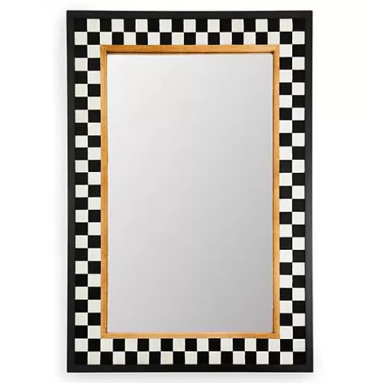 Best MacKenzie-Childs Hopscotch Check Large Rectangle Wall Mirror