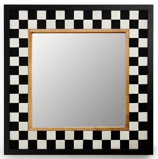 Fashion MacKenzie-Childs Hopscotch Check Square Wall Mirror