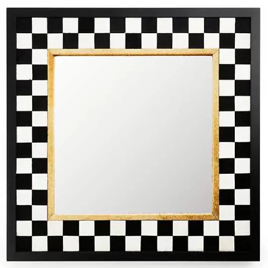 Fashion MacKenzie-Childs Hopscotch Check Square Wall Mirror