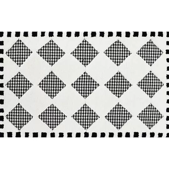 Cheap MacKenzie-Childs Houndstooth Check Diamond 2'3 x 3'9 Rug
