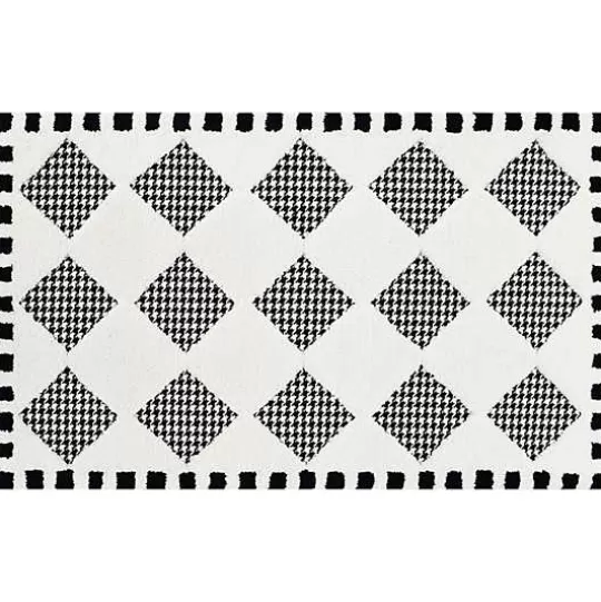 Cheap MacKenzie-Childs Houndstooth Check Diamond 2'3 x 3'9 Rug
