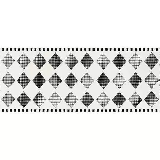 Cheap MacKenzie-Childs Houndstooth Check Diamond 2'6 x 8' Runner