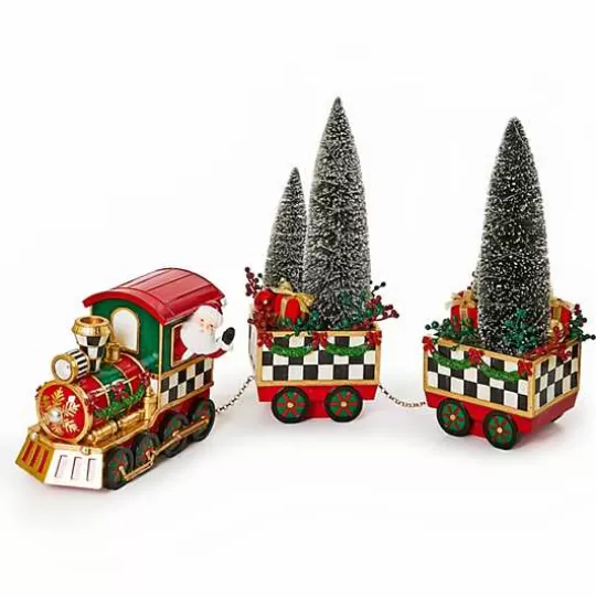 Flash Sale MacKenzie-Childs Illuminated Bottle Brush Train Arrangement