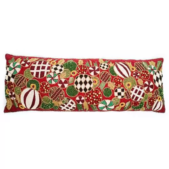 Sale MacKenzie-Childs Jolly Ornaments Lumbar Pillow