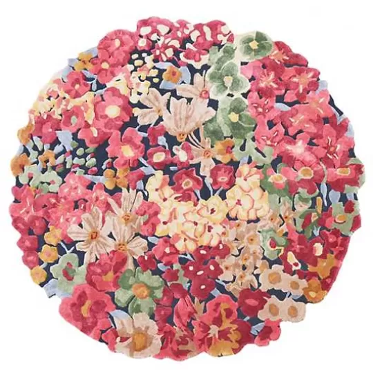 Cheap MacKenzie-Childs Laura's Flowers 6' Round Rug