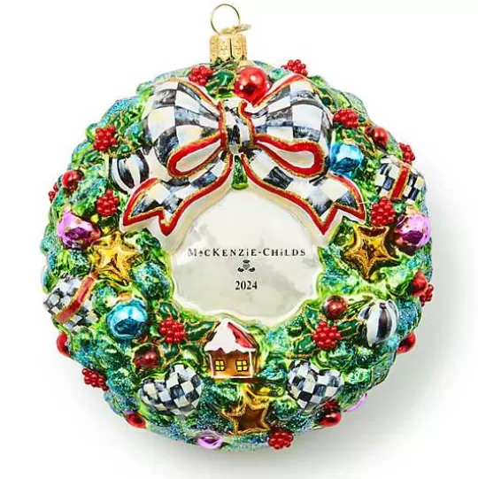 Cheap MacKenzie-Childs 2024 Wreath Glass Ornament