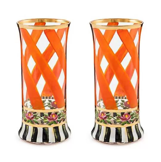 Shop MacKenzie-Childs Maypole Apricot Highball Glass, Set of 2