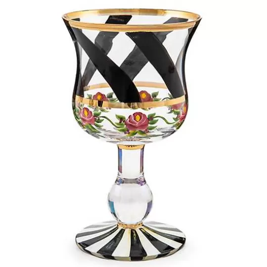 Flash Sale MacKenzie-Childs Maypole Black Wine Glass