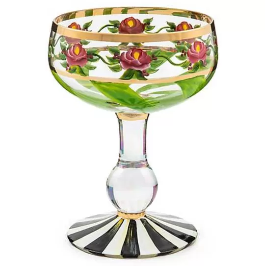 Shop MacKenzie-Childs Maypole Leaf Coupe Glass