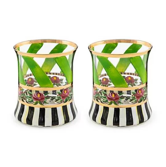 Online MacKenzie-Childs Maypole Leaf Tumbler Glass, Set of 2