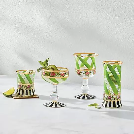 Online MacKenzie-Childs Maypole Leaf Tumbler Glass, Set of 2