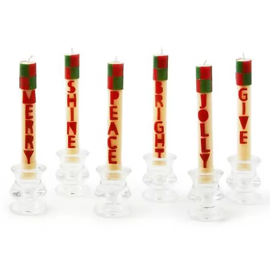 Flash Sale MacKenzie-Childs Merry  Bright Mini Dinner Candles, Set of 6