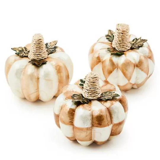 Discount MacKenzie-Childs Mocha Capiz Pumpkins, Set of 3