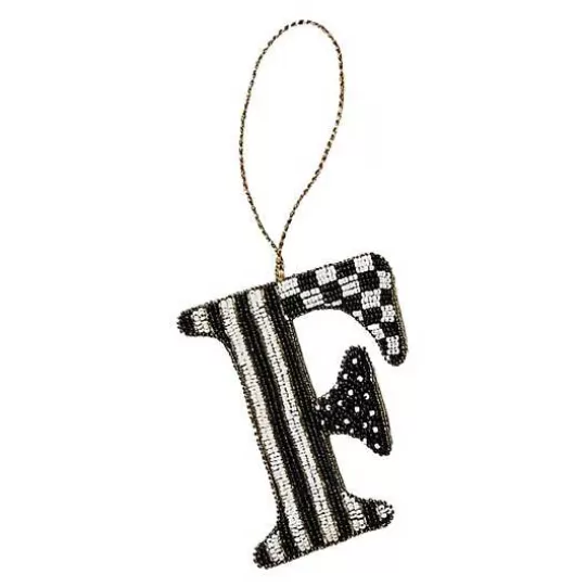 New MacKenzie-Childs Monogram Beaded F Ornament