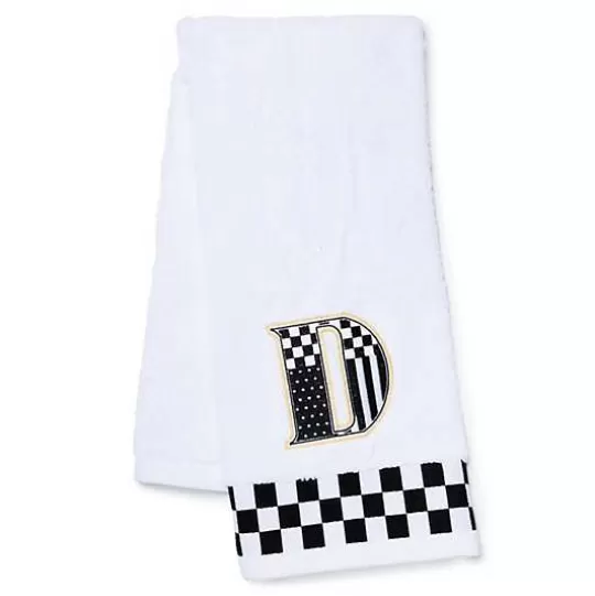 New MacKenzie-Childs Monogram D Check Hand Towel