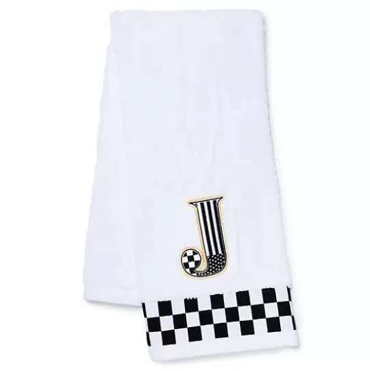 Best MacKenzie-Childs Monogram J Check Hand Towel