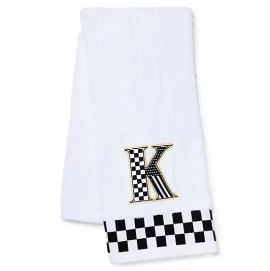 Best MacKenzie-Childs Monogram K Check Hand Towel