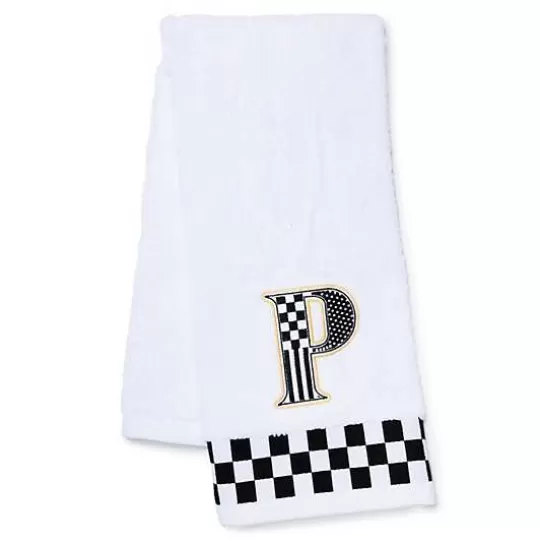 Best MacKenzie-Childs Monogram P Check Hand Towel