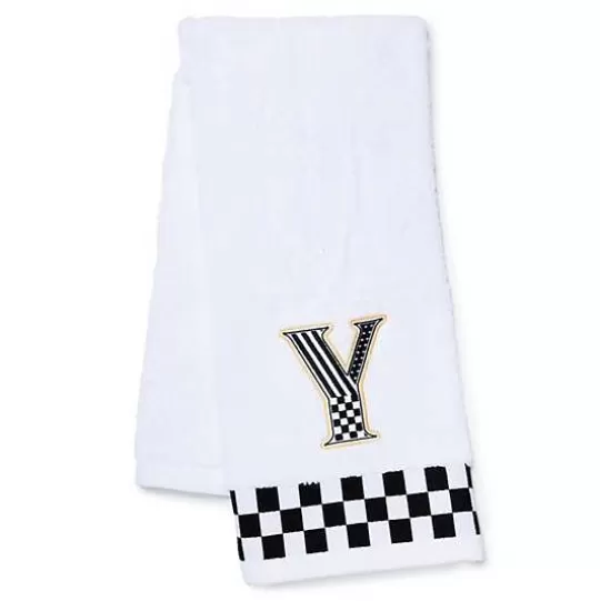 Outlet MacKenzie-Childs Monogram Y Check Hand Towel