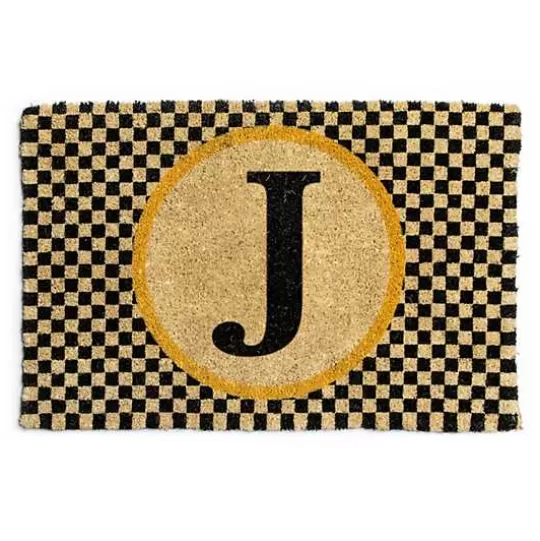 Shop MacKenzie-Childs Monogrammed J Entrance Mat