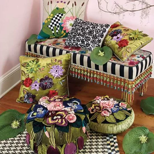 Clearance MacKenzie-Childs Moonlight Garden Footstool